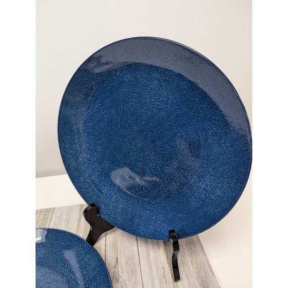 Royal Norfolk Blue Speckled Set Of 2 Dinner Plates 10 5/8" - Picture 3 of 9